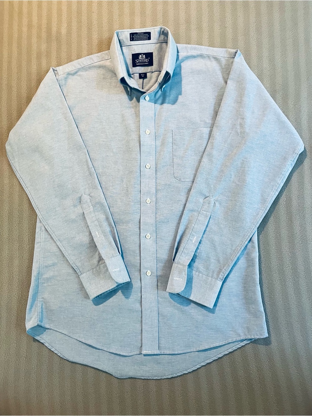 Stafford Light Blue Button-Down Dress Shirt